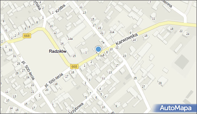 Radziłów, Karwowska, 4, mapa Radziłów