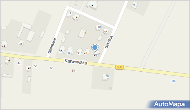Radziłów, Karwowska, 45, mapa Radziłów