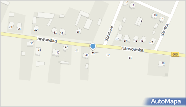 Radziłów, Karwowska, 50, mapa Radziłów