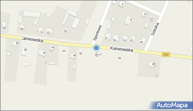 Radziłów, Karwowska, 52, mapa Radziłów