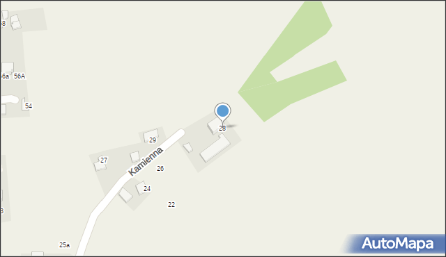 Radziszów, Kamienna, 28, mapa Radziszów