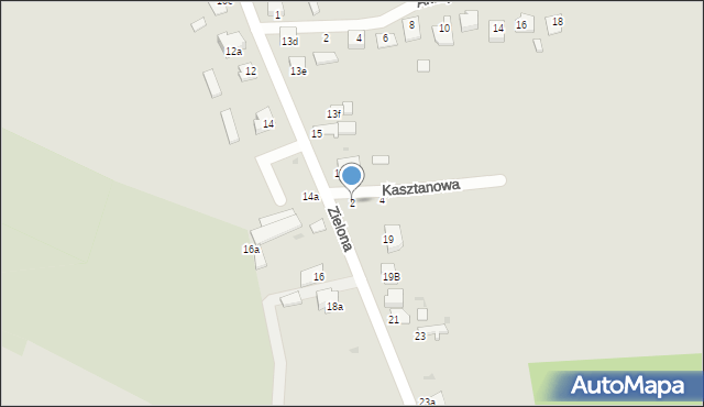 Radzyń Podlaski, Kasztanowa, 2, mapa Radzyń Podlaski