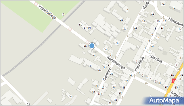 Rakoniewice, Kamińskiego Stefana, dr., 2, mapa Rakoniewice
