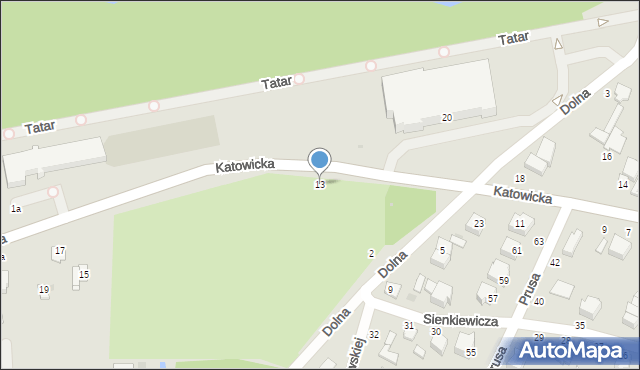 Rawa Mazowiecka, Katowicka, 13, mapa Rawa Mazowiecka