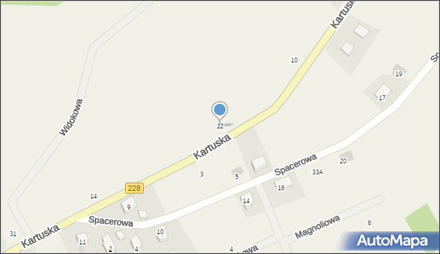 Ręboszewo, Kartuska, 12, mapa Ręboszewo