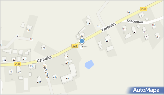 Ręboszewo, Kartuska, 15, mapa Ręboszewo