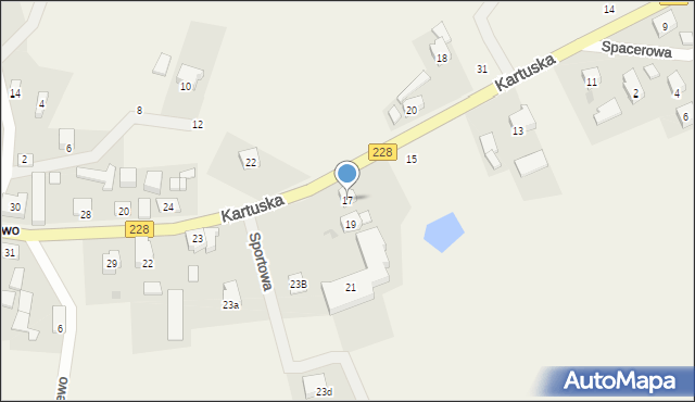 Ręboszewo, Kartuska, 17, mapa Ręboszewo