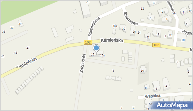 Rewal, Kamieńska, 15d, mapa Rewal