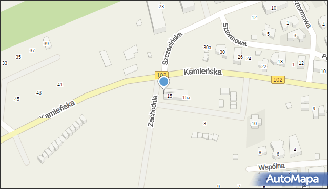 Rewal, Kamieńska, 15h, mapa Rewal