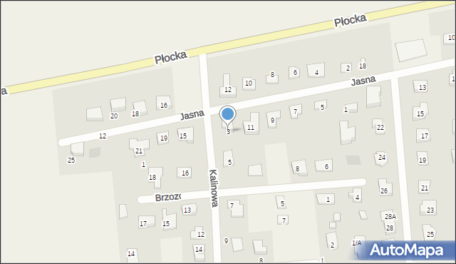 Rogozino, Kalinowa, 3, mapa Rogozino