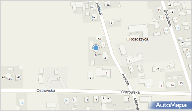 Rososzyca, Kaliska, 4a, mapa Rososzyca