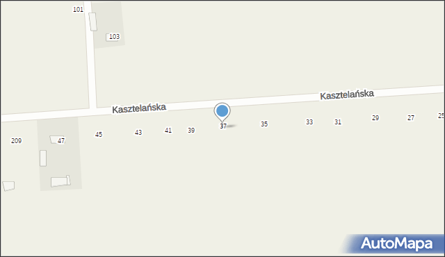 Różanka, Kasztelańska, 37, mapa Różanka