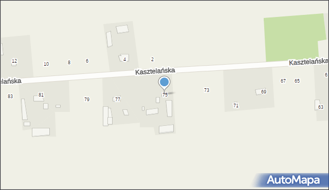 Różanka, Kasztelańska, 75, mapa Różanka