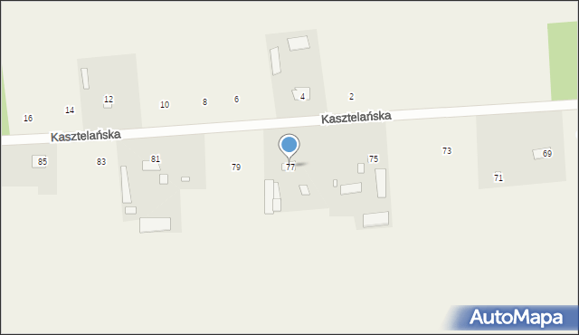 Różanka, Kasztelańska, 77, mapa Różanka