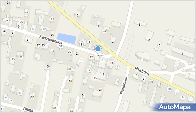 Ruda, Kasztelańska, 13, mapa Ruda