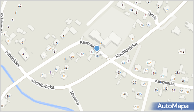 Ruda Śląska, Kaczmarka Ignacego, 16, mapa Rudy Śląskiej