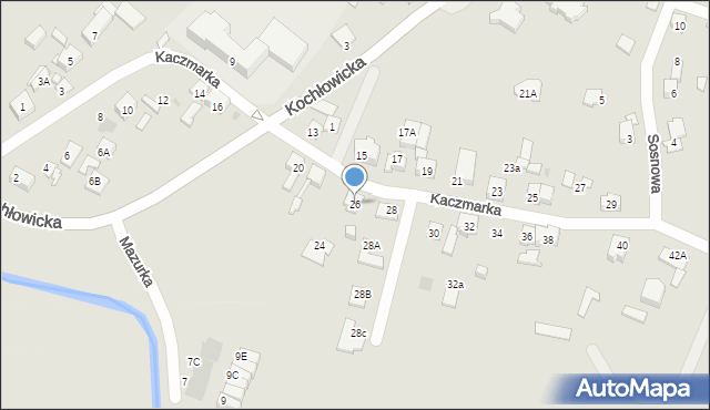 Ruda Śląska, Kaczmarka Ignacego, 26, mapa Rudy Śląskiej