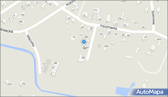 Ruda Śląska, Kaczmarka Ignacego, 28B, mapa Rudy Śląskiej