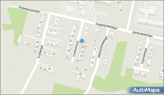 Ruda Śląska, Karłowicza Mieczysława, 13, mapa Rudy Śląskiej