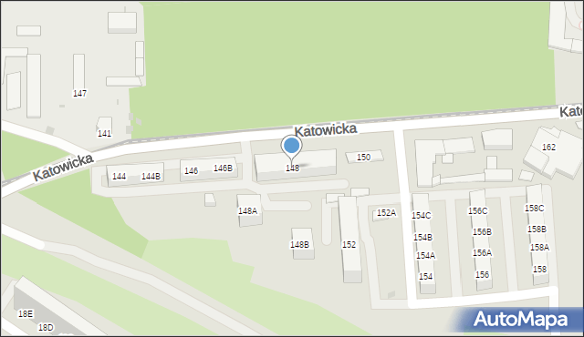 Ruda Śląska, Katowicka, 148, mapa Rudy Śląskiej