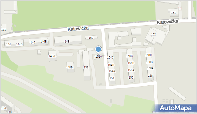 Ruda Śląska, Katowicka, 152A, mapa Rudy Śląskiej