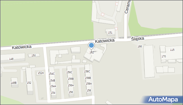 Ruda Śląska, Katowicka, 162, mapa Rudy Śląskiej