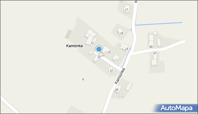 Rybnica Leśna, Kamionka, 12, mapa Rybnica Leśna