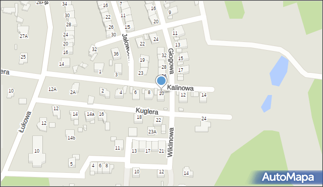 Rybnik, Kalinowa, 10, mapa Rybnika