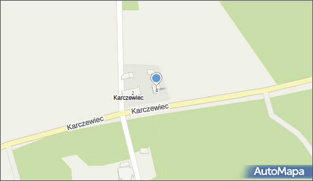 Rybno, Karczewiec, 4, mapa Rybno