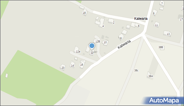 Rymanów, Kalwaria, 12, mapa Rymanów