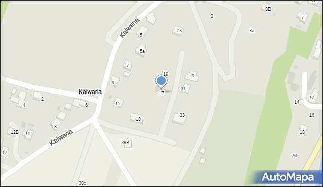 Rymanów, Kalwaria, 17, mapa Rymanów