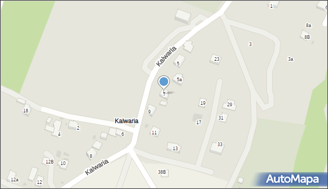 Rymanów, Kalwaria, 7, mapa Rymanów