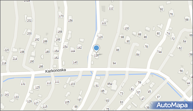 Rzeszów, Karkonoska, 116, mapa Rzeszów