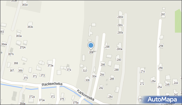 Rzeszów, Karkonoska, 308, mapa Rzeszów