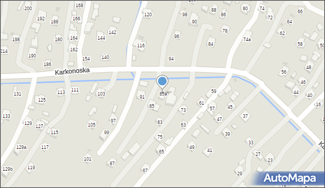 Rzeszów, Karkonoska, 85a, mapa Rzeszów