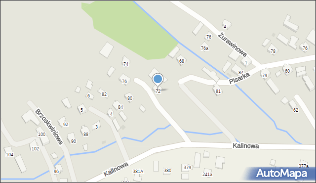 Rzeszów, Kalinowa, 72, mapa Rzeszów