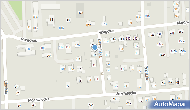 Rzeszów, Kaszubska, 15, mapa Rzeszów