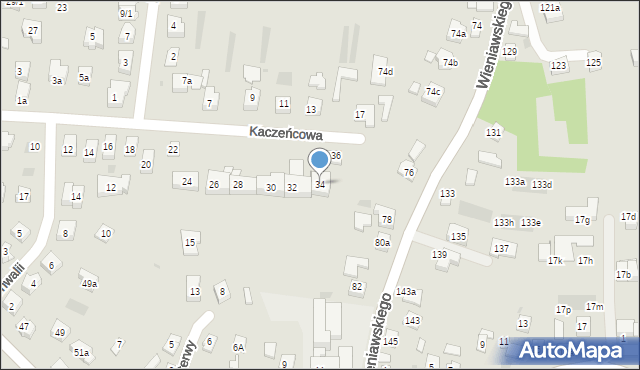 Rzeszów, Kaczeńcowa, 34, mapa Rzeszów