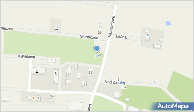 Rzucewo, Kasztanowa, 19, mapa Rzucewo