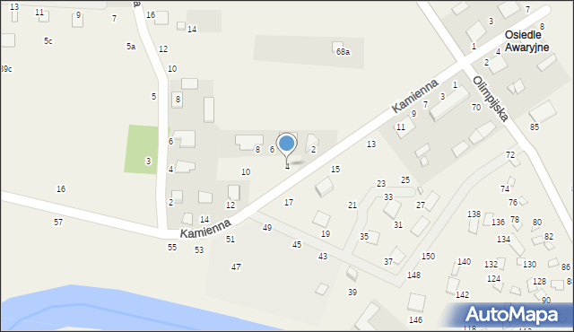 Samociążek, Kamienna, 4, mapa Samociążek