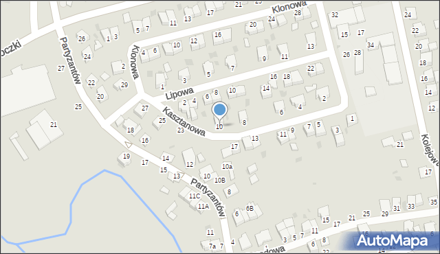 Sędziszów Małopolski, Kasztanowa, 10, mapa Sędziszów Małopolski