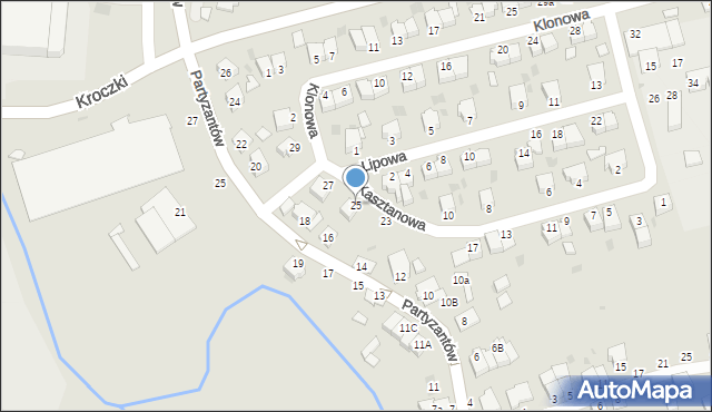 Sędziszów Małopolski, Kasztanowa, 25, mapa Sędziszów Małopolski