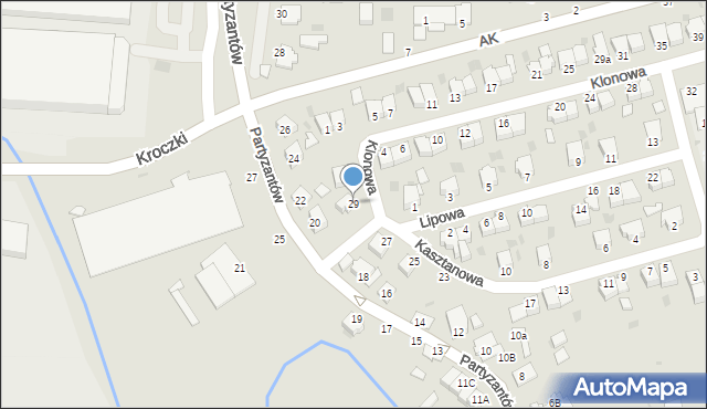 Sędziszów Małopolski, Kasztanowa, 29, mapa Sędziszów Małopolski