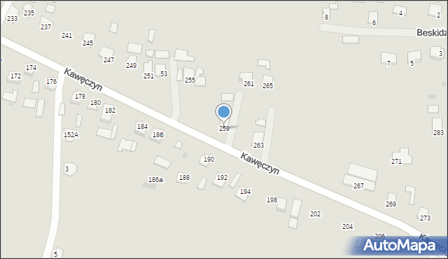 Sędziszów Małopolski, Kawęczyn Sędziszowski, 161A, mapa Sędziszów Małopolski