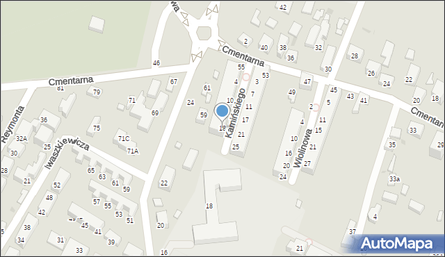 Siedlce, Kamińskiego Władysława, 18, mapa Siedlce