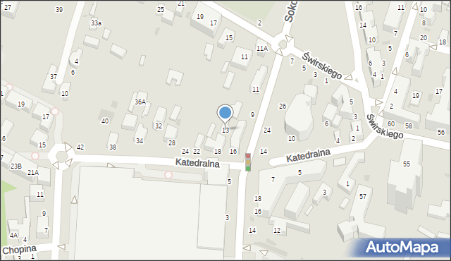 Siedlce, Katedralna, 13, mapa Siedlce