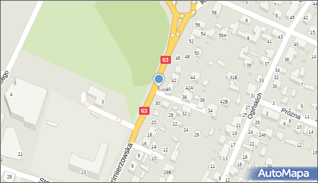 Siedlce, Kazimierzowska, 30a, mapa Siedlce