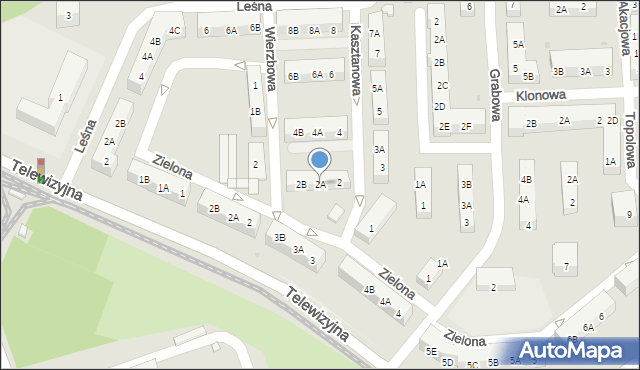 Siemianowice Śląskie, Kasztanowa, 2A, mapa Siemianowice Śląskie