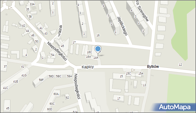 Siemianowice Śląskie, Kapicy Jana, ks., 14B, mapa Siemianowice Śląskie