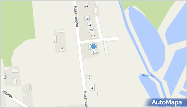 Siemień, Kasztanowa, 8, mapa Siemień
